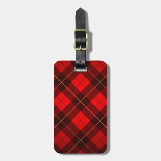 Étiquette À Bagage Arrière - plan de tartan de Wallace (Devant Vertical)