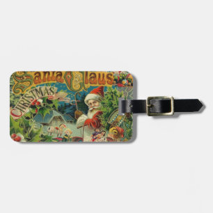 Étiquette À Bagage Art antique du Père Noël