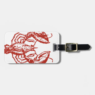 Étiquette À Bagage Art de homard, roi des cadeaux de fruits de mer