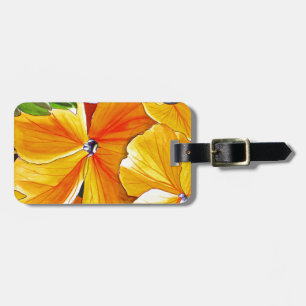 Étiquette À Bagage art floral aquarelle originale de la giroflée