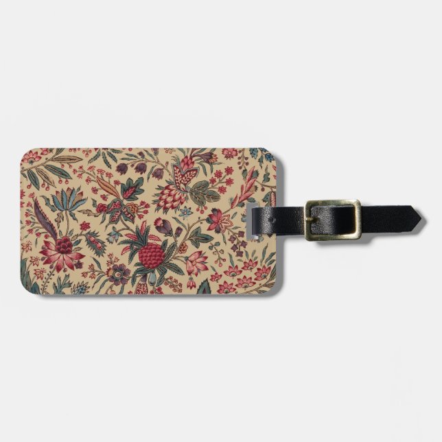 Étiquette À Bagage Art floral de la tapisserie (Devant horizontal)