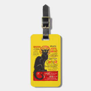 Étiquette À Bagage Art français de chat noir de Tournee du Chat Noir