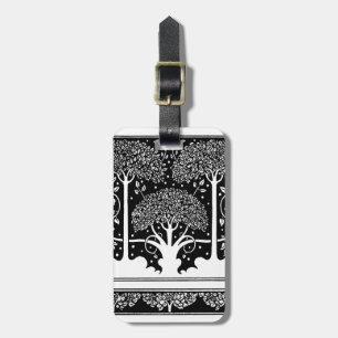 Étiquette À Bagage Art Nouveau Tree Beardsley Motif