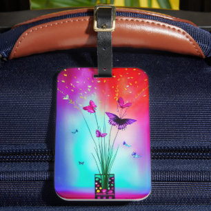 Étiquette À Bagage Art papillon