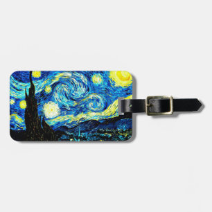 Étiquette À Bagage Art Van Gogh, Nuit étoilée, célèbre peinture