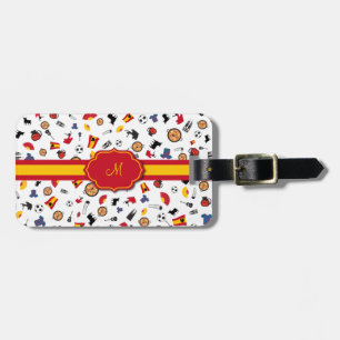 Étiquette À Bagage Articles de l'Espagne avec le drapeau pour ajouter