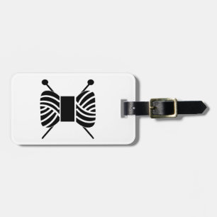 Étiquette À Bagage Artisanat Tricot Needles & Yarn Skein