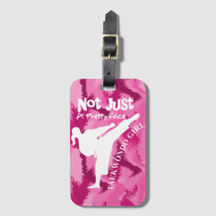 Étiquette À Bagage Arts Marshall Pour Les Filles Joli Rose