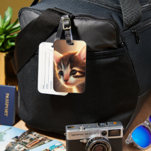 Étiquette À Bagage Artsy Kitten