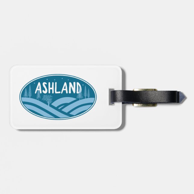 Étiquette À Bagage Ashland Oregon Extérieur (Dos horizontal)