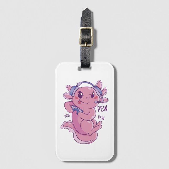 Étiquette À Bagage Attaque du défi Axolotl (Devant Vertical)