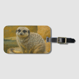 Étiquette À Bagage Attitude - Meerkat Portrait réaliste