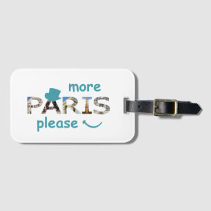 Étiquette À Bagage Attractions de Paris Plus de Paris S'il vous plaît