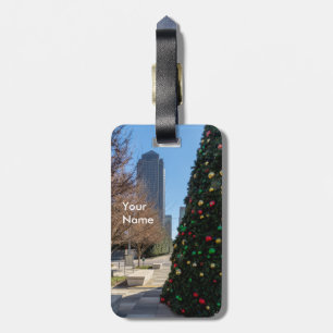 Étiquette À Bagage Au-Delà De L'Arbre De Noël De Dallas