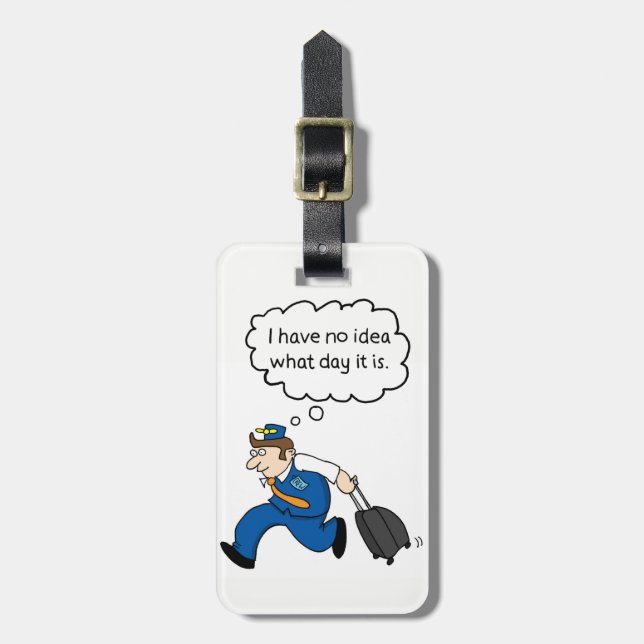 Étiquette À Bagage Aucune étiquette masculine de bagage de steward (Devant Vertical)