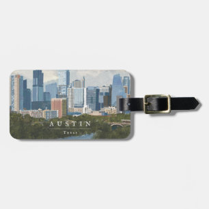 Étiquette À Bagage Austin Skyline