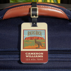 Étiquette À Bagage Australie   Ayers Rock Kangaroos