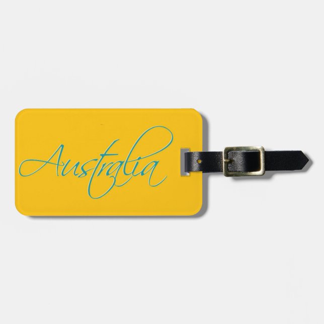 Étiquette À Bagage Australie : étiquette de bagage de voyage (Devant horizontal)