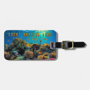Étiquette À Bagage Australie Grande barrière de corail stylisée