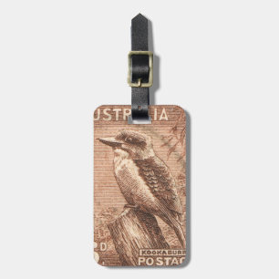 Étiquette À Bagage Australie vintage Kookaburra Bird