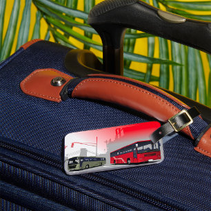 Étiquette À Bagage Autobus urbains Red Green Coaches sur Urban Street