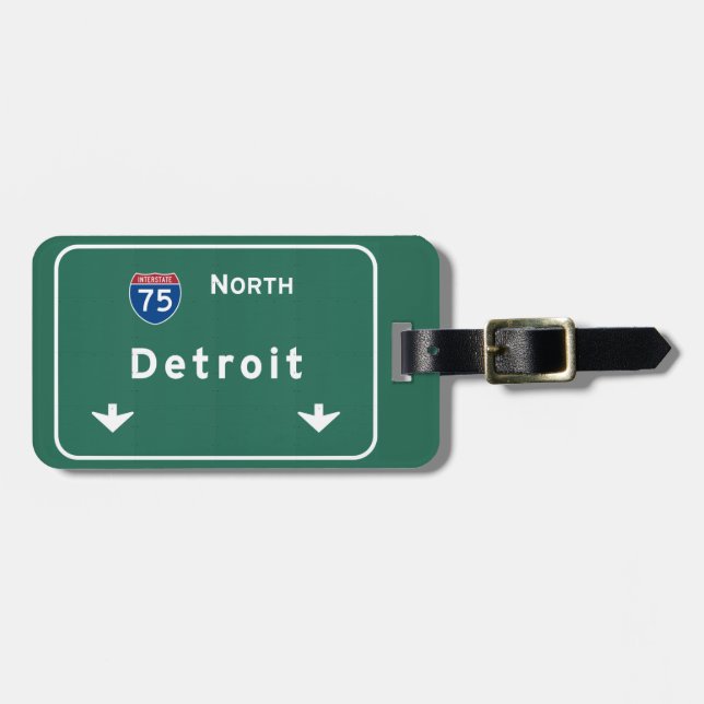 Étiquette À Bagage Autoroute d'autoroute nationale de Detroit (Devant horizontal)