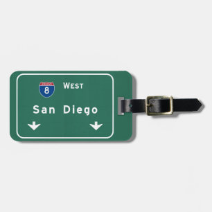 Étiquette À Bagage Autoroute d'autoroute nationale de San Diego la