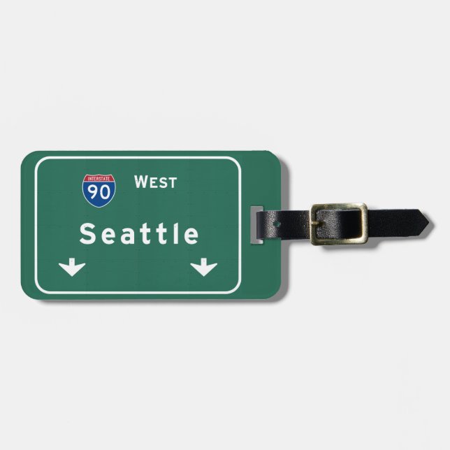 Étiquette À Bagage Autoroute d'autoroute nationale de wa de Seattle (Devant horizontal)
