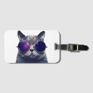 Étiquette à bagage avec fente pour carte de visite