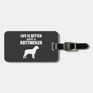 Étiquette À Bagage Avec un rottweiler