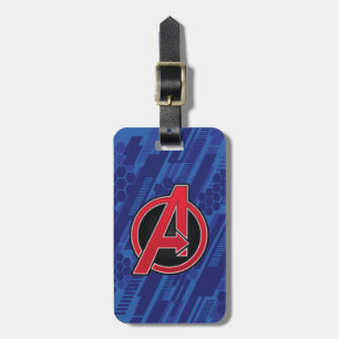 Étiquette À Bagage Avengers   Motif de logo rouge Avengers high-tech