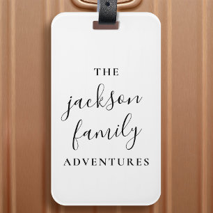 Étiquette À Bagage Aventures familiales Minimaliste moderne origina