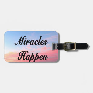 ÉTIQUETTE À BAGAGE AVEZ INSPIRÉ MIRACLES ARRIVÉ PHOTO DU LEVER