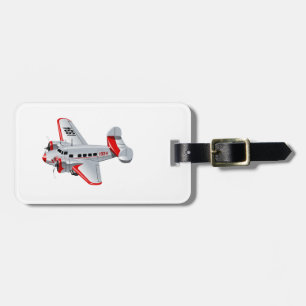 Étiquette À Bagage Avion rétro de dessin