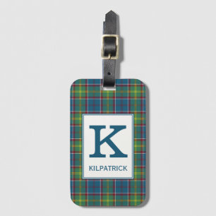 Étiquette À Bagage Ayrshire District Tartan Monogrammed