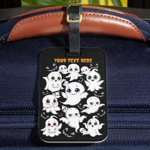 Étiquette À Bagage Baby Ghosts Éffrayant mignon Halloween humeur