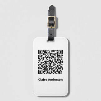Étiquette À Bagage Badge de code QR