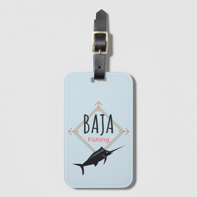 Étiquette À Bagage Badge de pêche Baja (Devant Vertical)