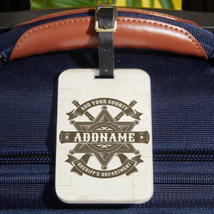 Étiquette À Bagage Badge de Rifles Adjoint Old West Sheriff Personnal