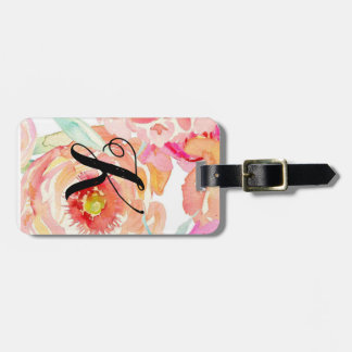 Étiquette À Bagage Bagage floral personnalisé Tage
