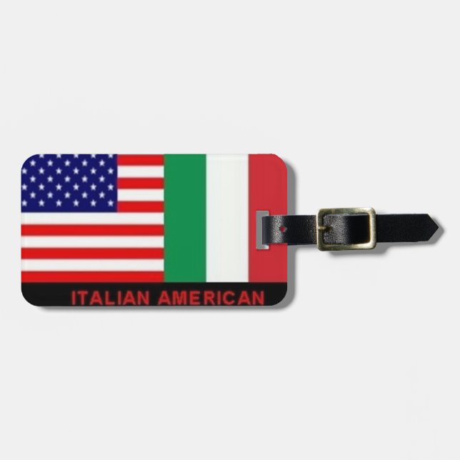 ÉTIQUETTE À BAGAGE BAGAGES ITALIENS/BALISES DE GOLF AMÉRICAINS (Devant horizontal)