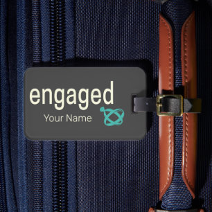 Étiquette À Bagage Bagues de Fiançailles Couple Enterrement de Vie de