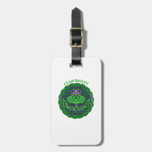 Étiquette À Bagage Bailey Scottish Tartan Celtic Thistle