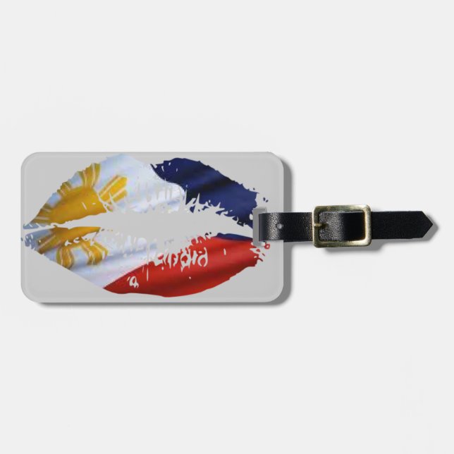 Étiquette À Bagage Baiser de Philippines (Devant horizontal)