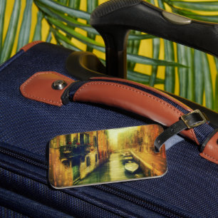 Étiquette À Bagage Balcon du Canal de Venise