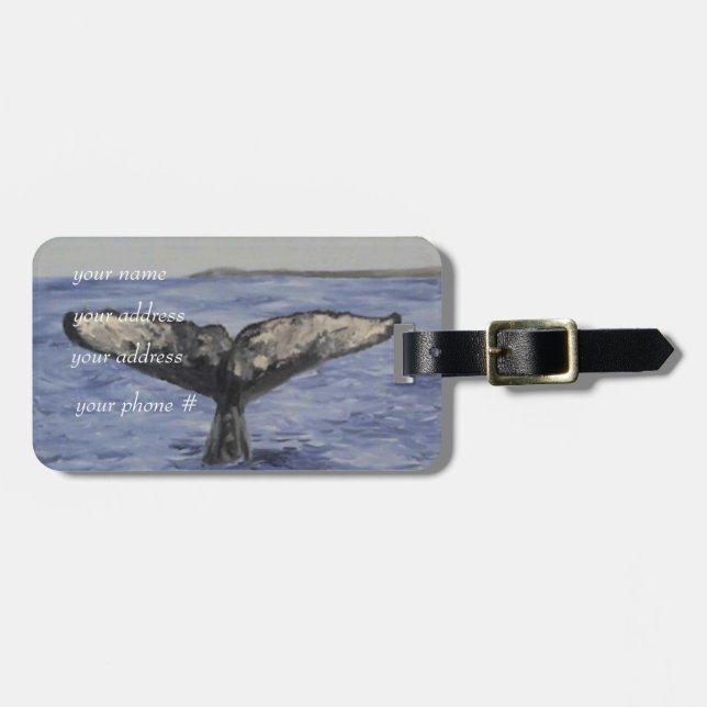 Étiquette À Bagage Baleine (Devant horizontal)