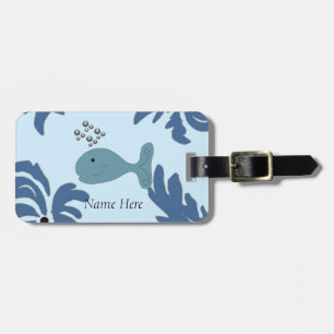 Étiquette À Bagage Baleine bleue
