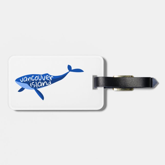 Étiquette À Bagage Baleine de l'île de Vancouver (Dos horizontal)