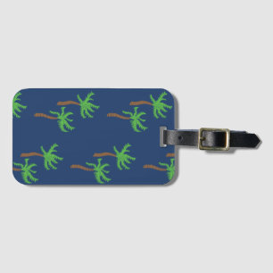 Étiquette À Bagage Balise Art Palm Tree Hawaiian