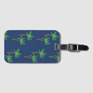 Étiquette À Bagage Balise Art Palm Tree Hawaiian